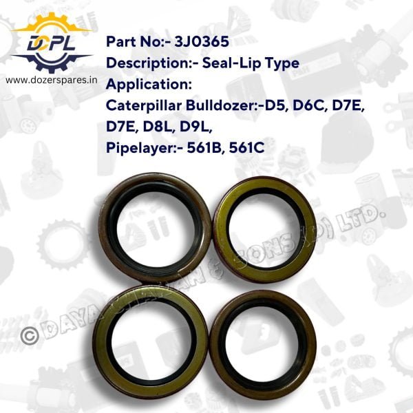 DCPL 3J0365 Seal Lip Type Dozer Spares