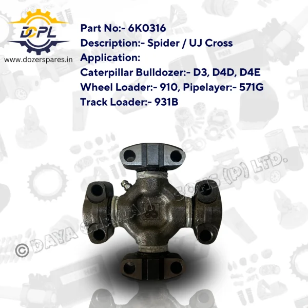 DCPL 6K0316 Spider / UJ Cross Dozer Spares