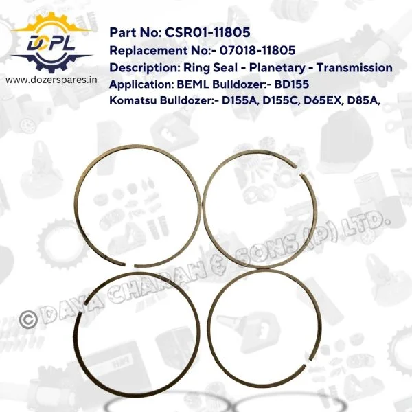 DCPL CSR01-11805 / 07018-11805 Ring Seal - Planetary - Transmission Dozer Spares