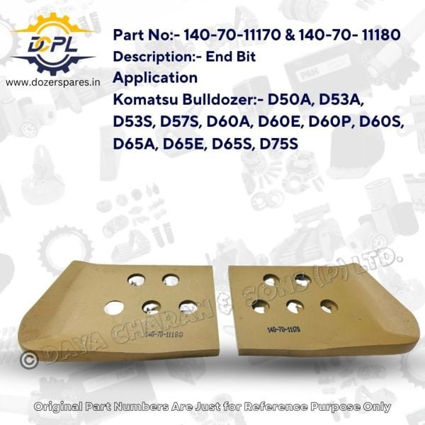 DCPL 140-70-11170 & 140-70- 11180 End Bit Dozer Spares