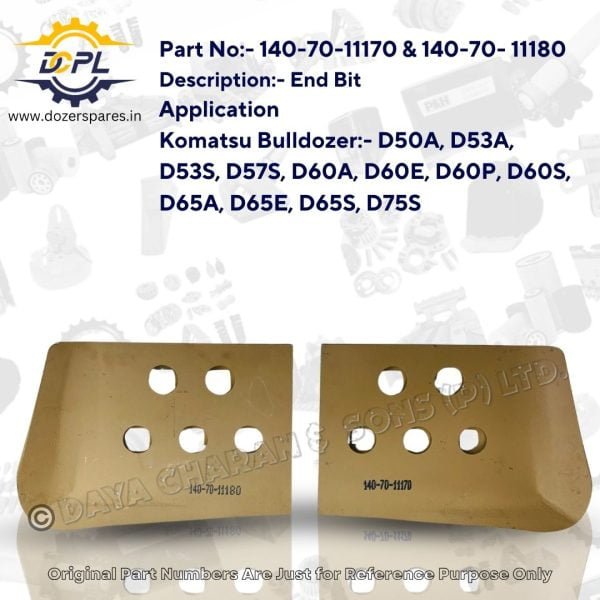 DCPL 140-70-11170 & 140-70- 11180 End Bit Dozer Spares